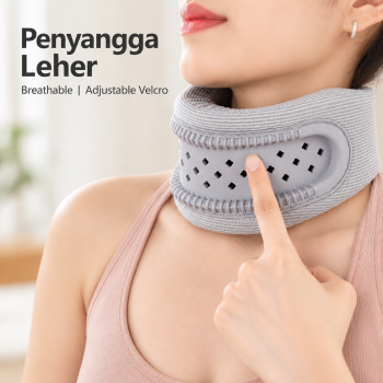 Macroupta Penyangga Leher Ergonomic Neck Collar Support Brace - Gray