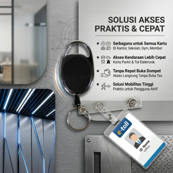 Gambar produk FXM Klip Gantungan Kunci Tali Puller Keychain ID Holder - FX-12