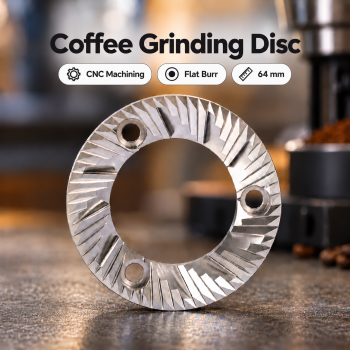 Molinio Mata Pisau Penggiling Biji Kopi CNC Machining Flat Burr 64mm - Silver