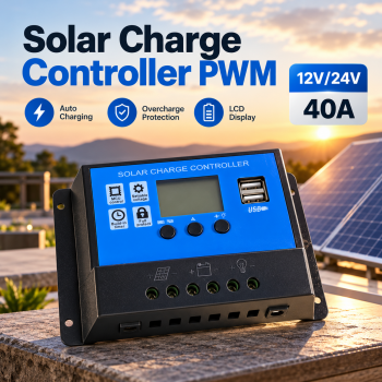 Gambar produk SolaBright Solar Charge Controller PWM Automatic Recognize 12V/24V 40A - W88 / SY4024HD