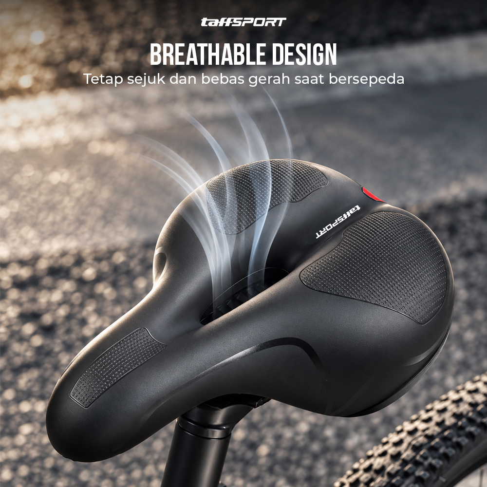Gambar produk TaffSPORT Jok Sadel Sepeda Bike Saddle Shock Absorber Breathable - ZF10 - 2