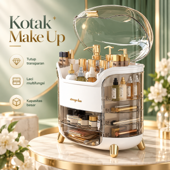 Gambar produk BOUSSAC Kotak Make Up Storage Box Cosmetic Organizer Dustproof - 3028