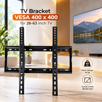 Gambar produk Taffware Bracket TV Dinding VESA 400x400mm Adjustable untuk 26-63 Inch - KT02