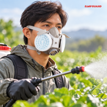 Gambar produk TaffGUARD Masker Gas Respirator Half Face with Activated Carbon Filter - 8006 - 5