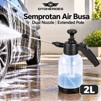 OTOHEROES Semprotan Air Busa Cuci Mobil Hand Pump Extended Pole 2L - Transparent