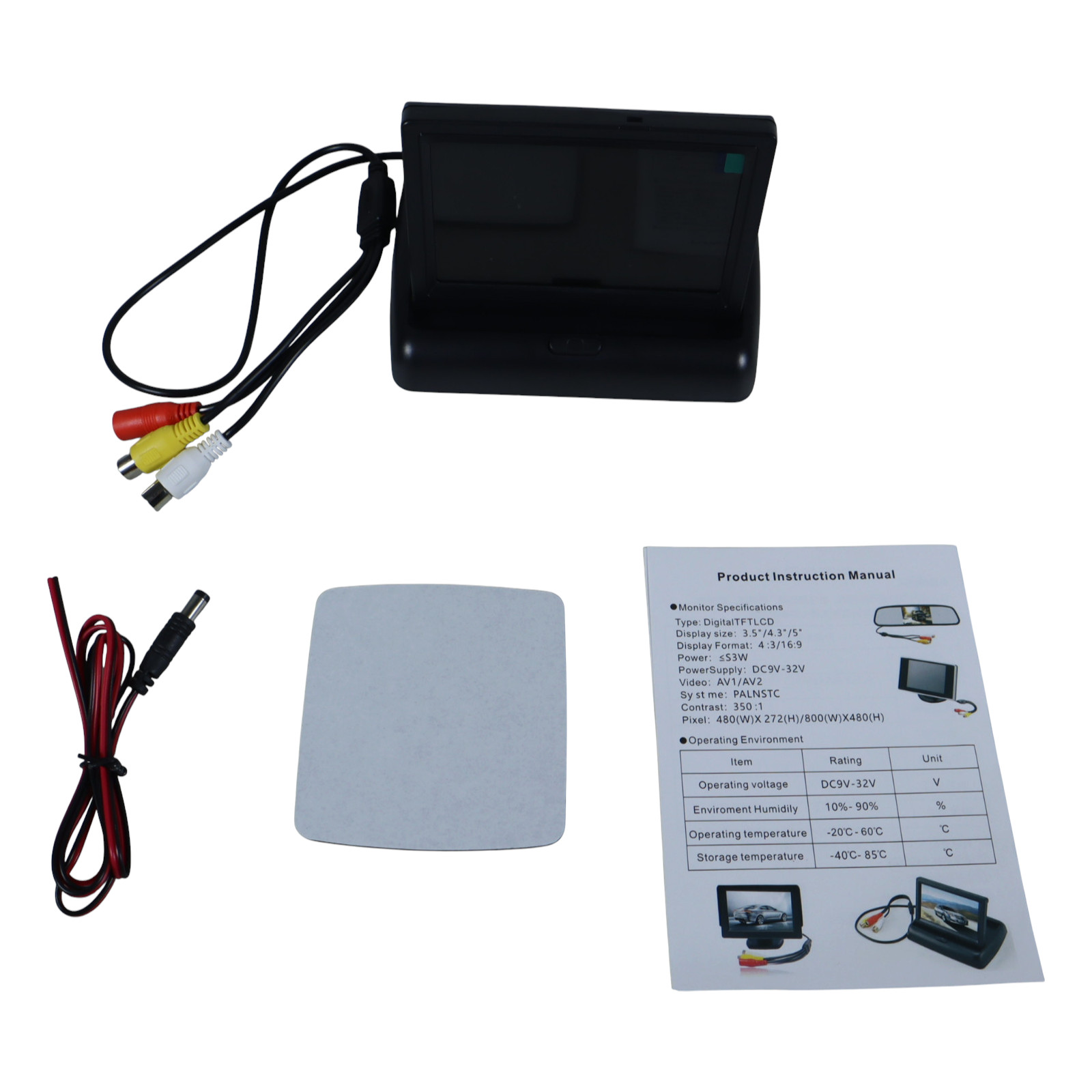 Gambar produk AUTONET Monitor Parkir Mobil Foldable Rear View TFT LCD 4.3 Inch - AU43 - 8