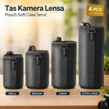 Gambar produk TaffSTUDIO Tas Kamera Lensa Pouch Soft Case DSLR Mirrorless 4 PCS - ZC121