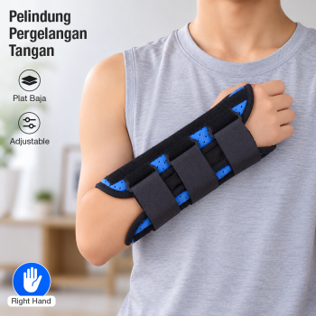 TaffSPORT Pelindung Pergelangan Tangan CTS Wrist Support Size L 1 PCS - Right Blue