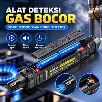 JUNEJOUR Alat Deteksi Gas Bocor Smart Sensor Combustible Detector - Black