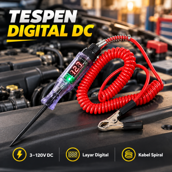 Fog Tespen Listrik Digital Obeng Tester DC LED Indicator - Red