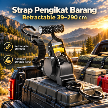 XTANGLE Tali Strap Pengikat Barang Otomatis Retractable Ratchet 1 PCS - ST500