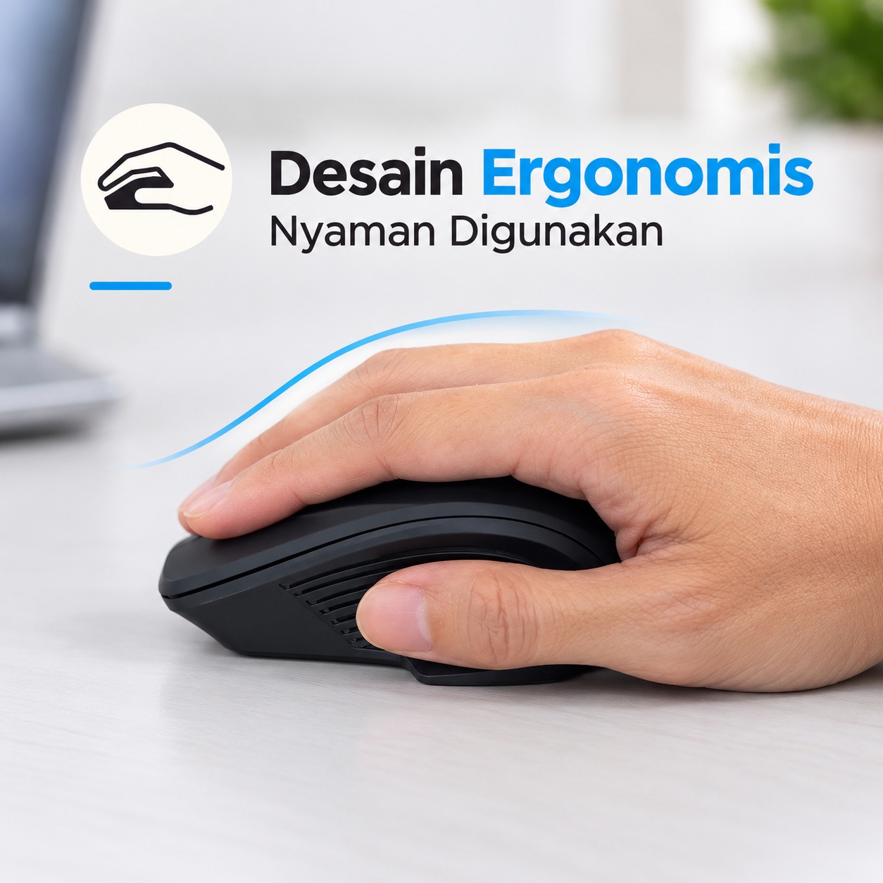 Gambar produk TaffGEAR Mouse Gaming Wireless Optical 2.4GHz Ergonomic 4 Key 2000DPI Silent Version - G-1800 - 4