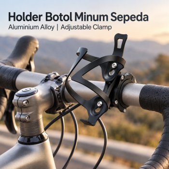 YUSUI Holder Botol Minum Sepeda Aluminium Adjustable Bike Bottle Cage - Black