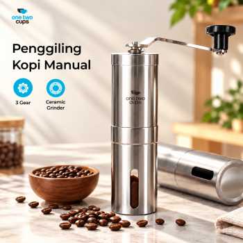 One Two Cups Penggiling Kopi Manual Coffee Grinder Adjustable - E810