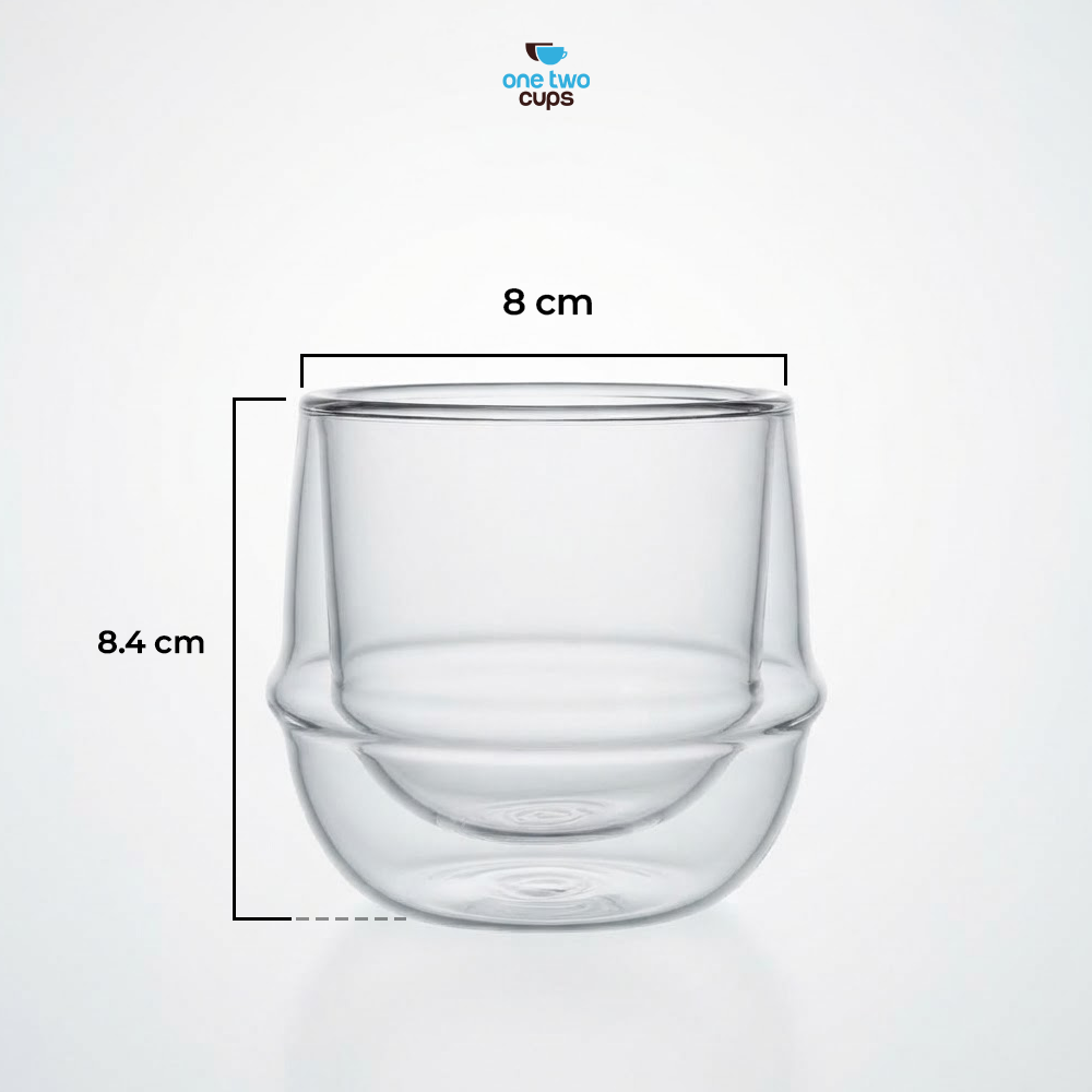 Gambar produk One Two Cups Gelas Kaca Aesthetic Kopi Teh Double Wall Glass 200ml - PLY1710 - 7