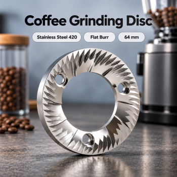 Molinio Mata Pisau Penggiling Biji Kopi Reverse Teeth Flat Burr 64mm - Silver