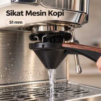 TRE Sikat Mesin Kopi Espresso Group Head Cleaning Brush Grouphead - 51mm Black
