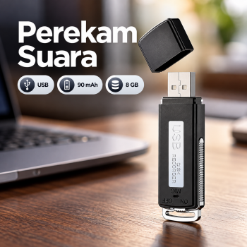 Gambar produk SKEIDO Perekam Suara USB Portabel Voice Recorder Noise Cancel 8GB - U01