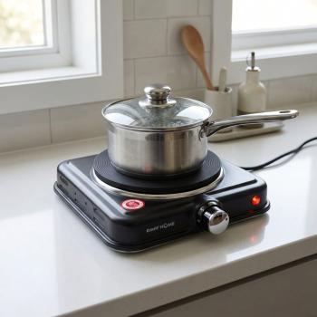 Gambar produk TaffHOME Kompor Listrik 1 Tungku Mini Portable 5 Gear Hot Plate 1000W - SHP-5702B - 2