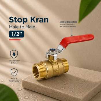 MXLA Stop Keran Mini Ball Valve 216 Copper Gas Water Long Nose Handle - DN15/DN20