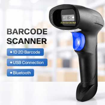 Gambar produk KEFFAR Barcode Scanner 2in1 Bluetooth USB Scanning Gun 1D 2D - L8BL