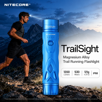 NITECORE Senter LED Trail Running Rechargeable 530M IP68 1200 Lumens - TrailSight