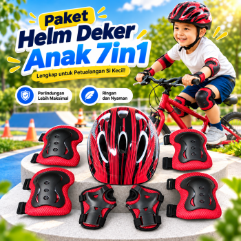 Gambar produk TaffSPORT Paket Helm Deker Anak 7in1 Protective Gear Sport Activity - K25