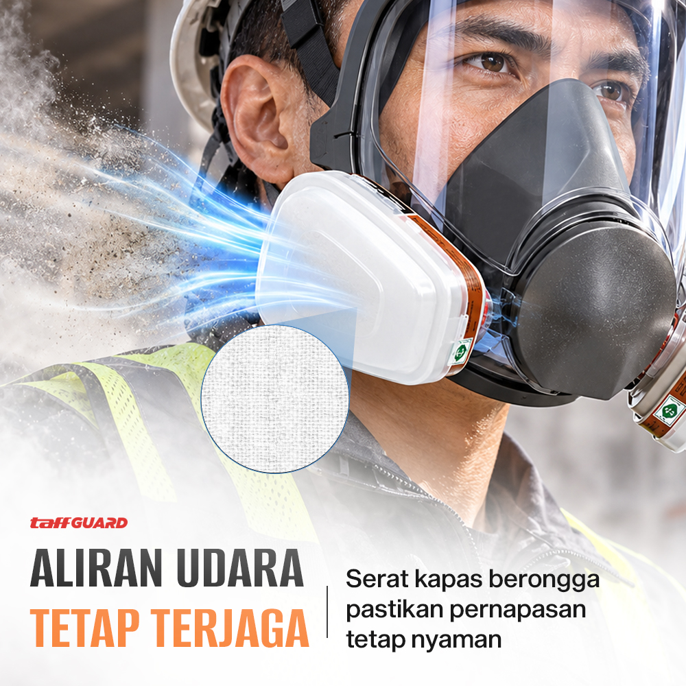 Gambar produk TaffGUARD Filter Masker Gas Respirator Cotton 6200 5N11 KN95 10PCS - KA-5N11 - 3