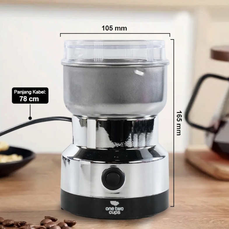 Gambar produk One Two Cups Nima Alat Penggiling Kopi Elektrik Bumbu Coffee Grinder - NM-8300 - 6