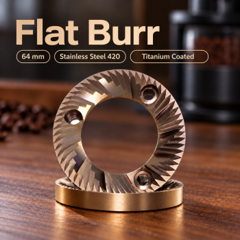 Molinio Mata Pisau Penggiling Biji Kopi Titanium Coated Flat Burr 64mm - Bronze