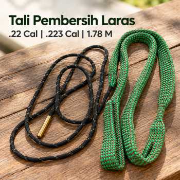 EZsho Tali Pembersih Laras Senapan Bore Snake .22 Cal .223 Cal 5.56mm - Green