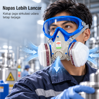 Gambar produk SJL Masker Gas Respirator Full Face with Activated Carbon Filter - YF2 - 4