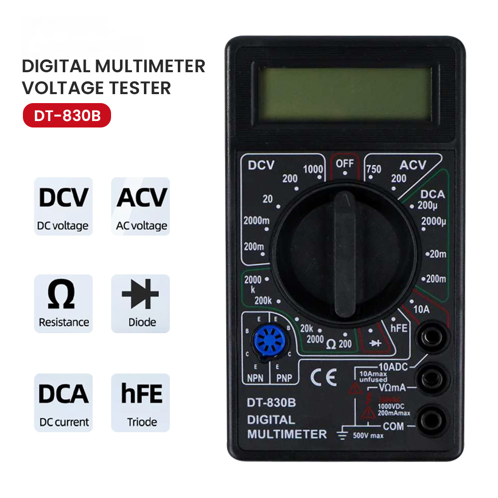 Gambar produk JUNEJOUR Digital Multimeter Voltage Tester - DT-830B - Utama