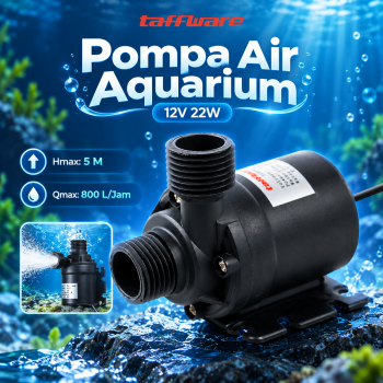 Gambar produk Taffware Pompa Air Aquarium Ikan Submersible Pump 12V 22W - 12V5M