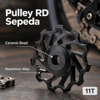 WE Pulley RD Gigi Roda Sepeda Rear Derailleur Ceramic Aluminium Alloy - 11T Black