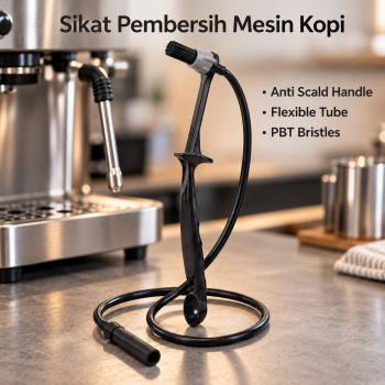 KOERS Sikat Pembersih Uap Mesin Kopi Espresso Steam Cleaning Brush - Black