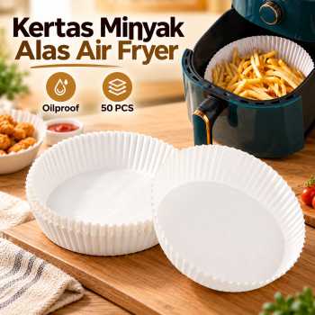 One Two Cups Kertas Alas Air Fryer Paper Liner Oilproof 16cm 50 PCS - MK5