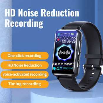 Gambar produk Yoide Perekam Suara Smartwatch Voice Recorder Bluetooth MP3 220mAh 8GB - S18