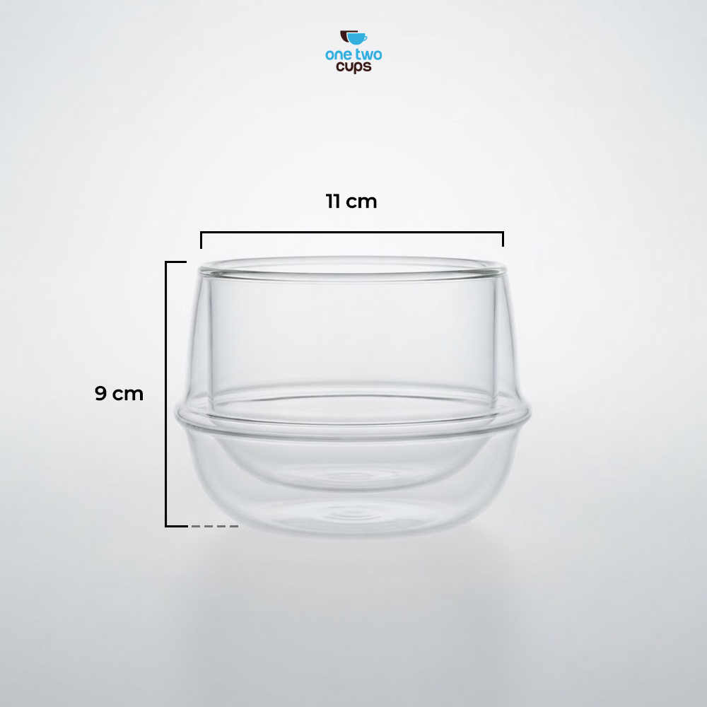 Gambar produk One Two Cups Gelas Kaca Aesthetic Kopi Teh Double Wall Glass 550ml - PLY1710 - 6