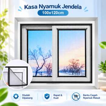 TaffHOME Kasa Nyamuk Jaring Jendela DIY Mosquito Net Mesh Velcro - AW20
