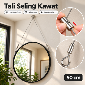 Urju Tali Seling Kawat Lampu Gantung Stainless Steel Wire Rope - 50cm Silver