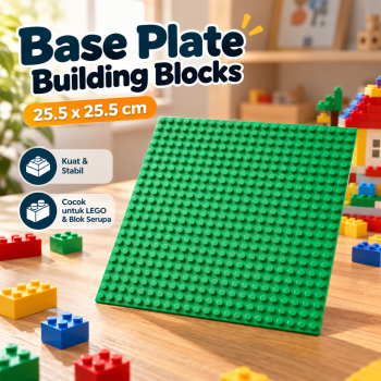 KAZI Base Plate Building Blocks 25.5x25.5 cm - Green