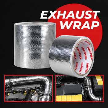 Gambar produk TaffPACK Exhaust Wrap Lakban Peredam Panas Knalpot 5M 50mm - MD-1901