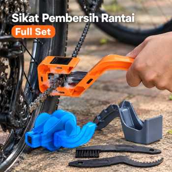GILD Sikat Pembersih Rantai Sepeda Double Head Bicycle Chain Brush Set - Full Set Orange