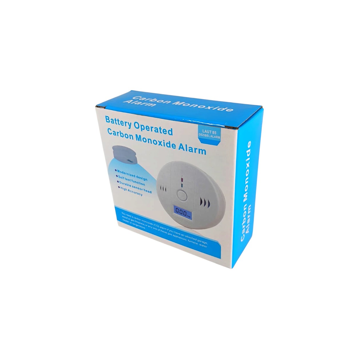 Gambar produk LESHP Detektor Karbon Monoksida CO Digital Alarm 85dB Sensor Gas Rumah - EN502 - Kemasan
