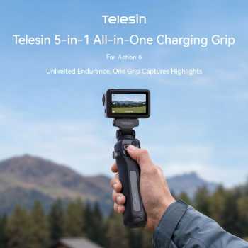Gambar produk TELESIN Battery Handle Fast Charging Tripod Monopod Fill Light 5000mAh - S1-CSS-07