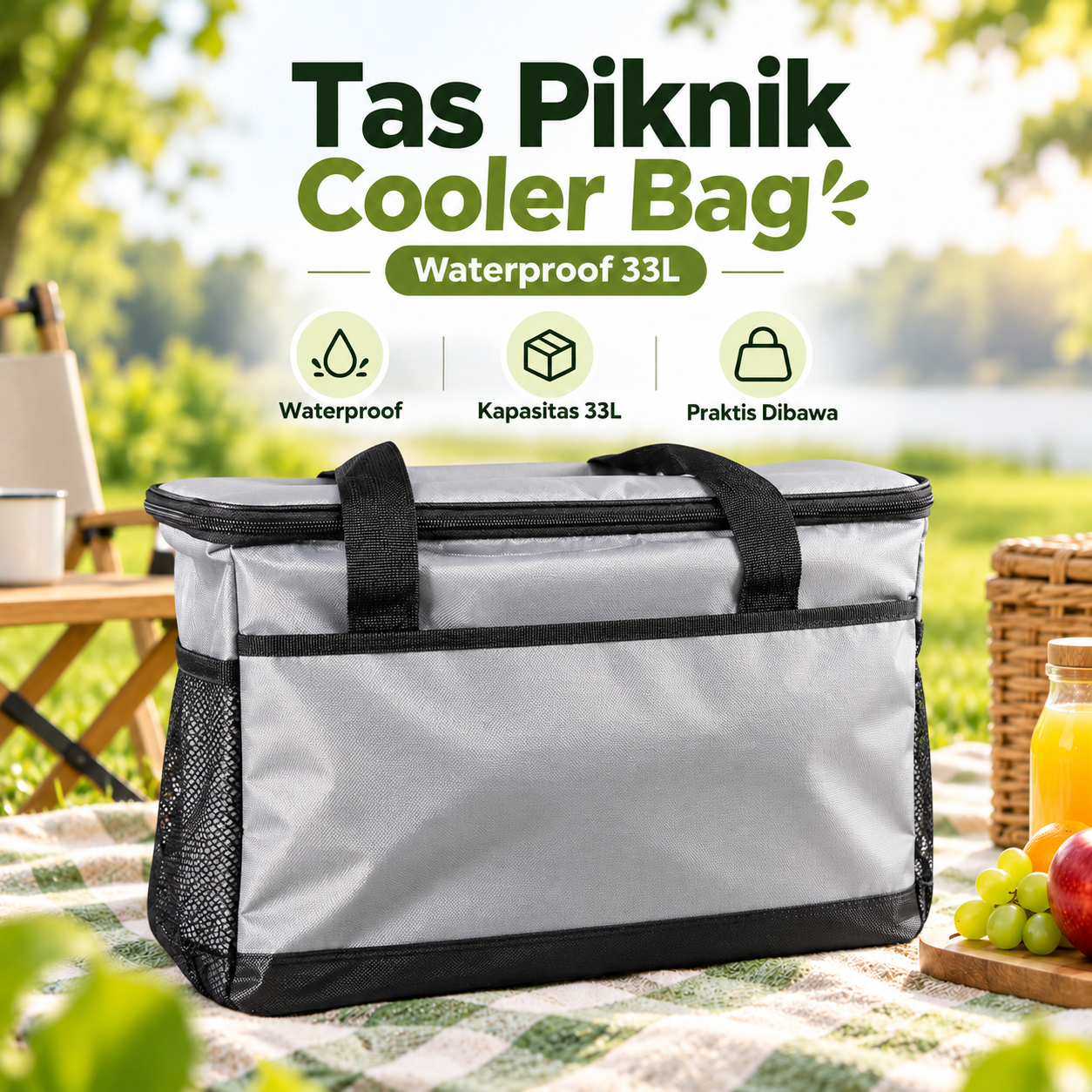 Gambar produk WEYOUNG Tas Piknik Camping Cooler Bag Outdoor Waterproof 33L - H42 - Utama