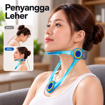 RECO Penyangga Leher Anti Down Adjustable Neck Brace Posture Corrector - Blue