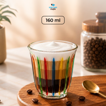 One Two Cups Gelas Kaca Aesthetic Kopi Espresso Latte Bomber Glass - SN502