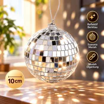 Gambar produk AILAMP Bola Disko Gantung Reflective Mirror Disco Ball 10cm - D018